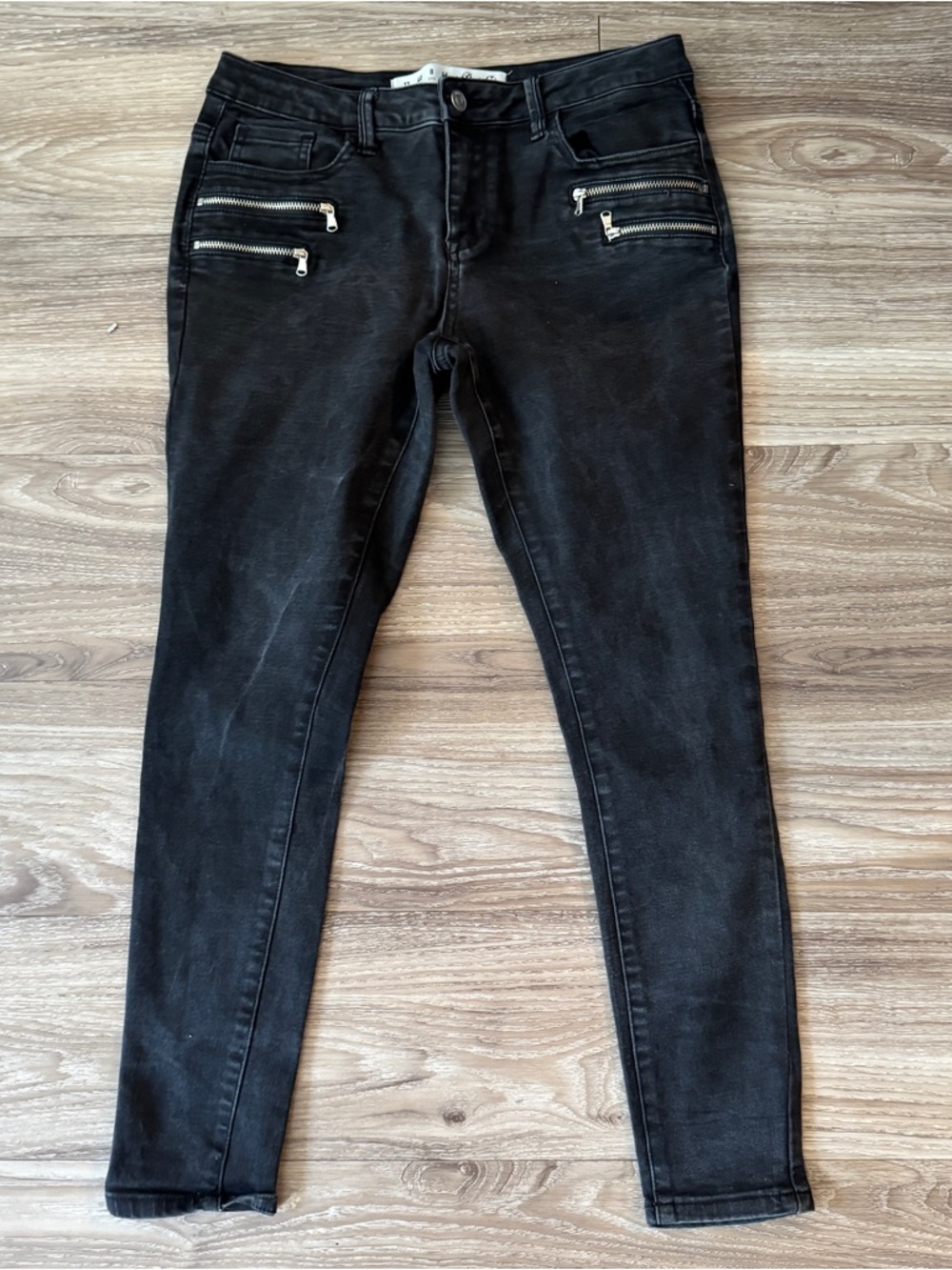Zipper emo skinny jeans 8